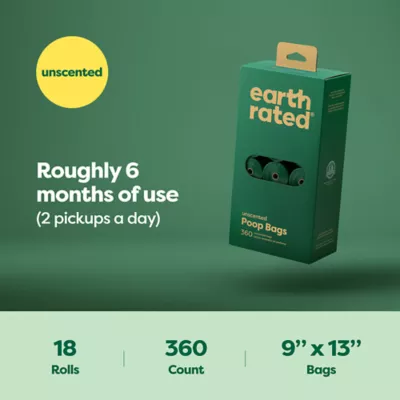 Product Earth Rated Unscented Leakproof Dog Poop Bags, 360 Count on 18 Single Refill Rolls