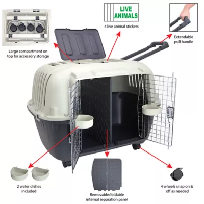 Product Sport Pet 34in Multifunctional Dog Kennel for Travel - Beige