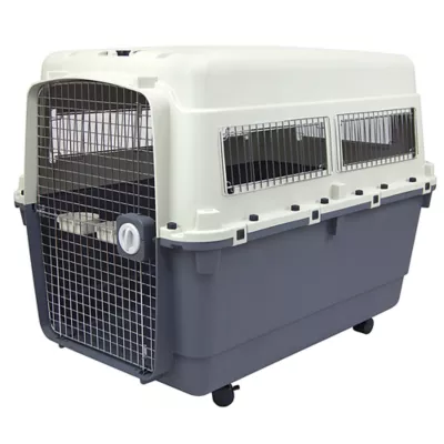 Product Sport Pet Plastic Travel Kennel for Dogs - White