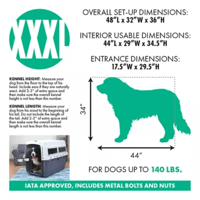 Product Sport Pet Plastic Travel Kennel for Dogs - White