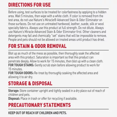 Product Nature's Miracle Advanced Stain and Odor Eliminator for Dogs, with Flip and Go Sprayer, 64 oz