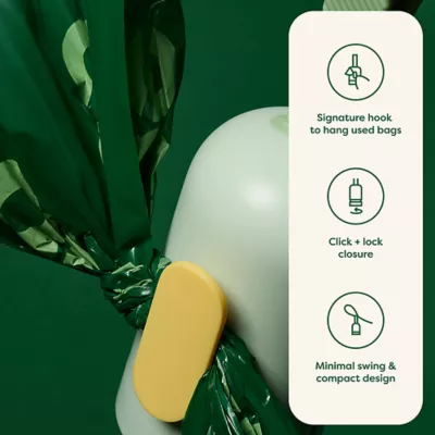 Product Earth Rated Dog Poop Bag Holder with Poop Bags, Durable/Leakproof, Unscented, 1 Dispenser & 20 Bags