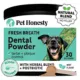 Product Pet Honesty Fresh Breath Dental Powder Supplement for Dogs, Mint Flavor, for Dogs Over 1 lb