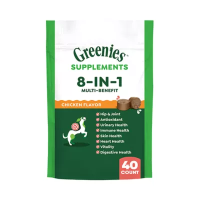 Product Greenies Dog Supplements 8-in-1 Multi-Benefit Chicken Flavor, 7.76 oz. Pouch