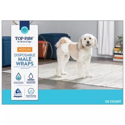Product Top Paw® Disposable Male Wraps for Dogs, with Swift-Dry® Technology
