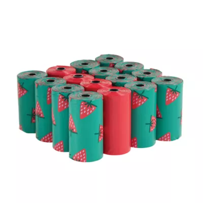 Product Top Paw® Extra-Thick Strawberries Dog Waste Bags