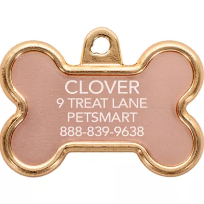 Product TagWorks® Large Rose Gold Pet ID Tag