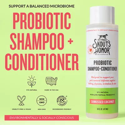 Product Skout's Honor, Probiotic Shampoo + Conditioner Sunkissed Coconut 16oz