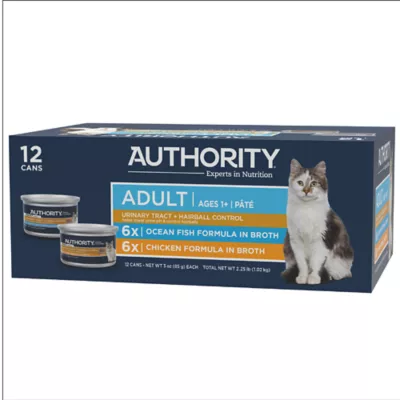 Product Authority Cat - Adult, Wet Food, Urinary Tract Health, Hairball Control, Pate, VP, 12 CT, 36 OZ
