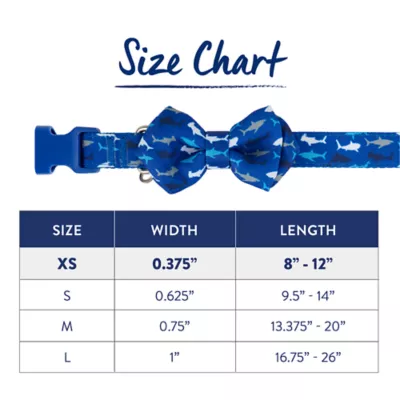 Product Top Paw® Blue Shark Dog Collar with Bow