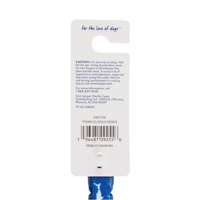 Product Top Paw® Blue Shark Dog Collar with Bow