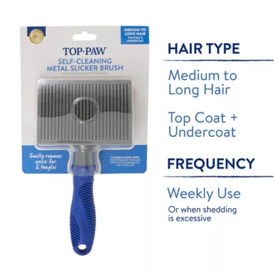 Product Top Paw® Small Self-Cleaning Metal Slicker Brush