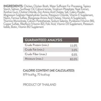 Product Simply Nourish Cat - Kitten, Wet Food, Stew, Grain Free, Chicken, Salmon, 2.8 OZ