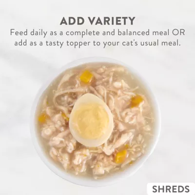 Product Simply Nourish Cat - Adult, Wet Food, Stews, Shredded, Chicken, Quail Egg, 2.8 OZ