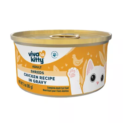 Product Viva La Kitty Adult Cat Wet Food - Shreds in Gravy, 3 Oz