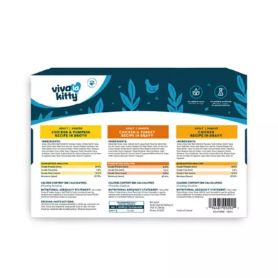 Product Viva La Kitty® Adult Wet Cat Food Variety Pack - Chicken Shreds, 12 Count, 36 Oz