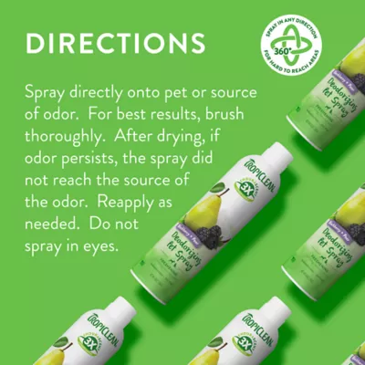 Product TropiClean EnduraScent Blackberry Pear Deodorizing Mist Spray, 10oz