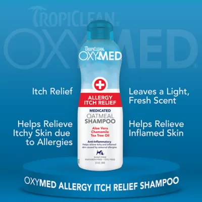 Product TropiClean OxyMed Allergy Itch Relief Shampoo, 20oz