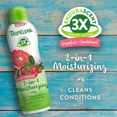 Product TropiClean EnduraScent Sandalwood Grapefruit Moisturizing Shampoo, 20oz