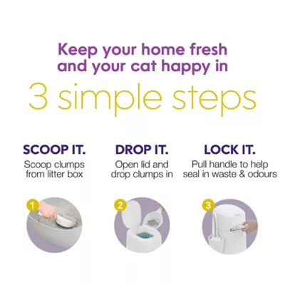 Product Litter Genie Design Cat Litter Disposal System - White