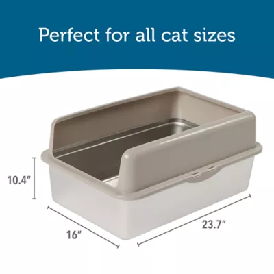 Product The Exquisicat® High-Sided Stainless Steel Litter Box