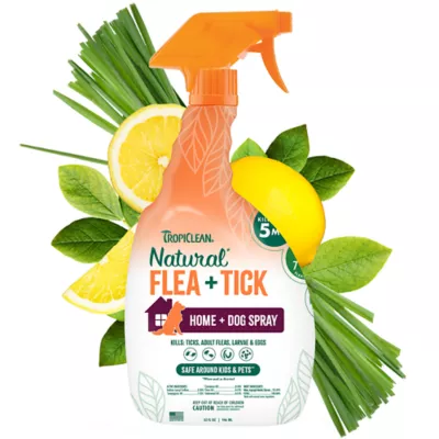 Product TropiClean Natural Flea & Tick Home & Dog Spray - For Dogs 12 Weeks and Older, 32 oz Bottle