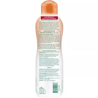 Product TropiClean Maximum Strength Natural Flea & Tick Shampoo - For Dogs 12 Weeks and Older, 20 Oz Bottle