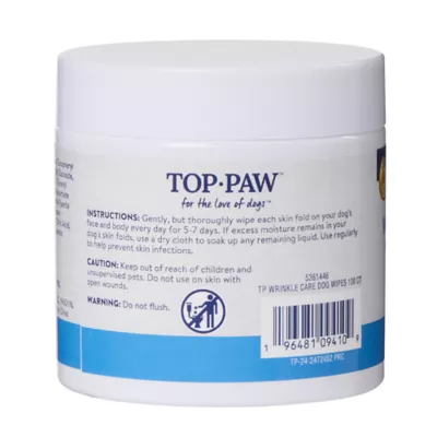 Product Top Paw® Wrinkle Care Dog Wipes, 100 Count