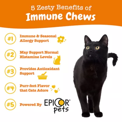 Product Zesty Paws® Immune Soft Chews for Cats - Bacon, 60 count
