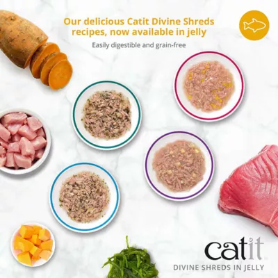 Product Catit Divine Shreds Wet Cat Food - Jelly, 4ct