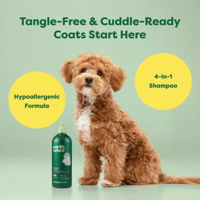 Product Earth Rated 3-in-1 Dog Shampoo for Curly-Coated & Wavy-Coated Dogs, White Tea & Basil Scent