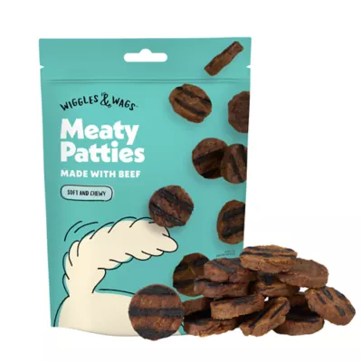Product Wiggles and Wags Beef Meaty Patties 8 OZ