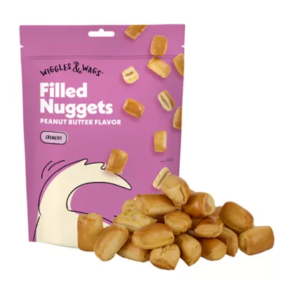 Product Wiggles and Wags Peanut Butter Filled Nuggets 14 OZ