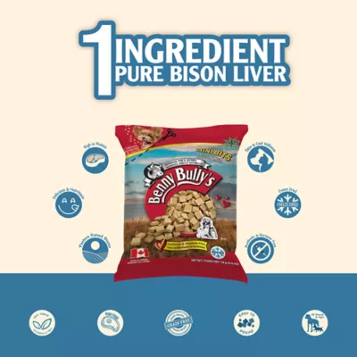 Product Benny Bullys Mini Bits Dog Treats - Bison Liver