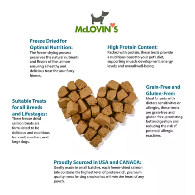 Product McLovin's Pet Premium Dog Treats - Freeze-Dried Raw, Salmon