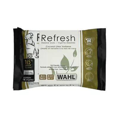 Product Wahl Refresh Massive Body Wipes for Dogs and Cats - Coconut Lime Verbena, 3 pack