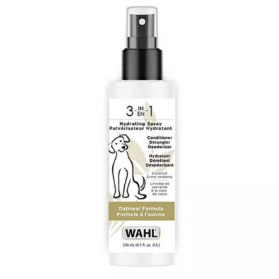 Product Wahl 3-in-1 Hydrating Spray Conditioner Detangler Deodorizer for Dogs - Coconut Lime Verbena, 240 ML