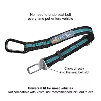 Product Kurgo® Direct to Seatbelt Tether - 15-22 inches Blue & Black