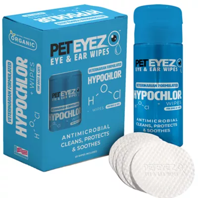 Product PetEyez Eye and Ear Wipes with Hypochlor for Dogs and Cats