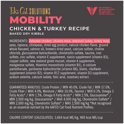 Product Tiki Cat® Solutions™ Adult Cat Food - Mobility, Chicken & Turkey Recipe