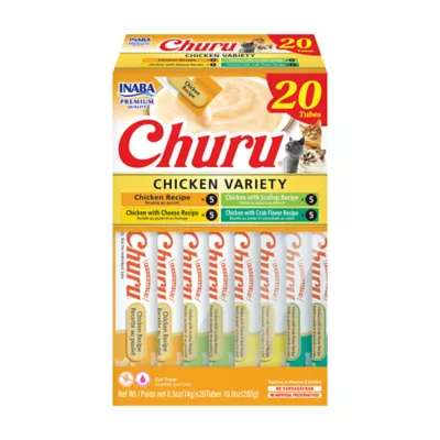 Product Inaba Churu Creamy Puree Lickable Cat Treat - Variety Pack, 10 Oz