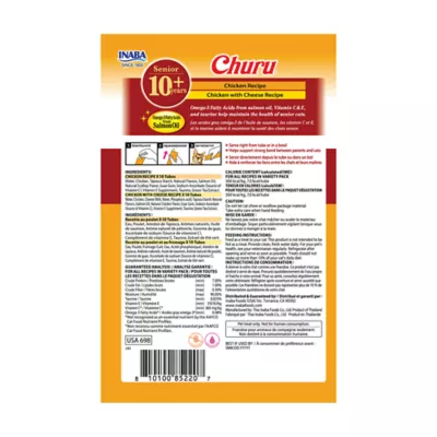 Product Inaba Churu Senior Creamy Puree Lickable Cat Treat - Variety Pack, 10 Oz
