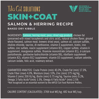 Product Tiki Cat® Solutions™ Adult Cat Food - Skin + Coat, Salmon & Herring Recipe