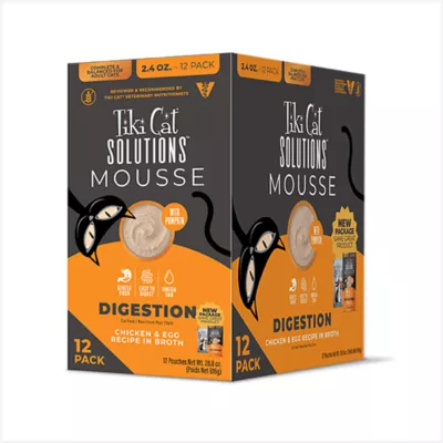 Product Tiki Cat® Solutions™ Mousse Wet Cat Food - Digestion, 12 CT, 28.8 OZ