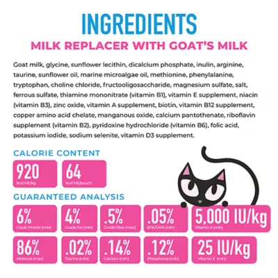 Product Tiki Cat - Kitten, Baby Milk Replacer, Goat's Milk, 6 OZ