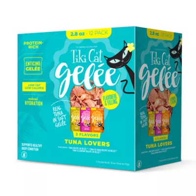 Product Tiki Cat - Adult, Wet Food, Gelee, Tuna Lovers, Variety Pack, 12 Count, 33.6 OZ