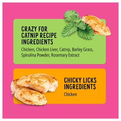 Product Bonkers Purr Pops Lickable Cat Treats - Variety Pack, Catnip & Chicken