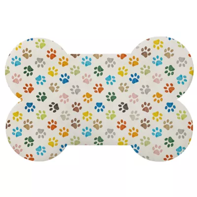 Product Washable Dog Bowl Mat Happy Paws 18" x 27"