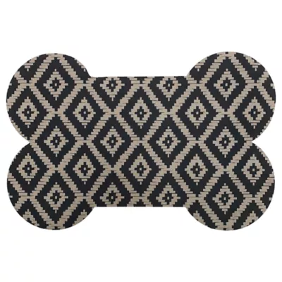 Product Washable Dog Bowl Mat Diamonds in the Ruff 18" x 27"