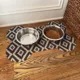 Product Washable Dog Bowl Mat Diamonds in the Ruff 18" x 27"